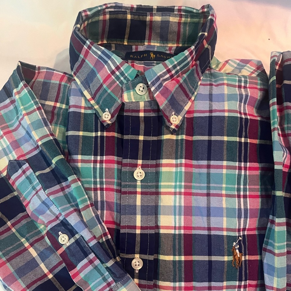 Plaid Button Down Polo